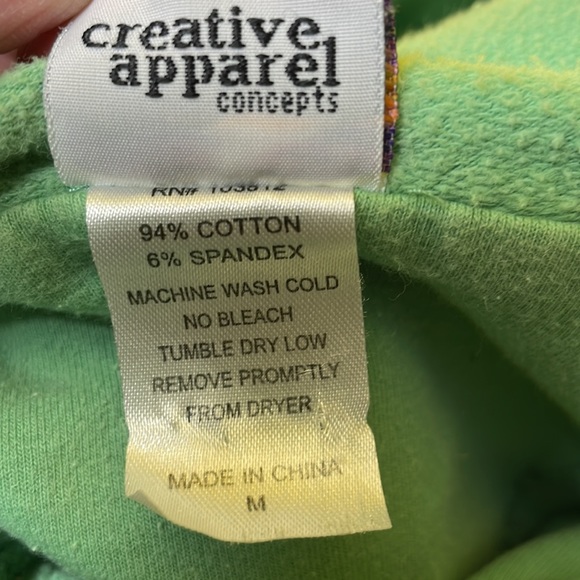 Toast and Jammies green hooded zip up sweatshirt, green, women’s size medium - Picture 7 of 7